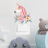 Novos nórdicos ins desenhos animados unicórnio adesivos de parede Creative Switch Socket Beautify adesivos de parede decorativos DIY Switch Stickers