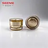 Venta directa del fabricante: botella redonda recta de superficie de diamante acrílico blanco, botella de loción, botella de esencia, botella de crema de 30 ml, material de embalaje de 30 g