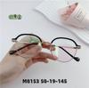 Armazón de anteojos dorado armazón de titanio de goma moda armazón redondo universal para hombres y mujeres con cara pequeña ultraligero caqui se puede equipar con miopía M8153