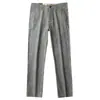 Pantalones Casuales de Algodón y Lino de Gama Alta para Hombre, Nuevo Estilo de Verano, Transpirables, Holgados de Pierna Recta, Pantalones de Lino para Negocios, Pantalones Finos para Hombre