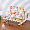 Expositor de Caja de Madera Maciza tipo Escalera para Figuras, Estante de Almacenamiento para Coleccionables, Estante de Exhibición de Juguetes, Estante de Escalones para Accesorios y Joyería