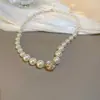 Colar de Pérolas Multicamadas Cravejado com Diamantes Estilo Palácio Francês Corrente para Suéter de Luxo Leve High-End Acessórios Versáteis para Outono e Inverno para Mulheres