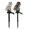 Lámpara Solar de Búho Transfronteriza Lámpara de Animales de Resina Lámpara de Suelo Decorativa para Patio Jardín Césped Luz Nocturna de Paisaje