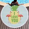 Liquidação de Estoque Plantas Tropicais Flamingo Desenho Animado Estampado Toalha de Praia Verão Viagem Praia Piquenique Esteira de Praia