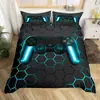Funda de edredón de tres piezas transfronteriza Hexagonal Geométrico Mango Impresión digital moderna Sábanas Ropa de cama de comercio exterior Textiles para el hogar