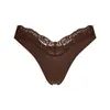 Comercio Electrónico Transfronterizo Amazon Parche de Encaje Pantalones Cortos Tipo T para Mujer Sexy Levantamiento de Glúteos Cintura Media Transpirable Algodón Puro Entrepierna Ropa Interior para Mujer