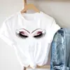 Camiseta de manga corta para mujer 2023 ins Amazon Fashion estampada de manga corta con cuello redondo de pie independiente