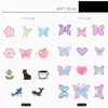 Linda Foto Pequeña Colorida de Teléfono Móvil con Flores, Conejito, Corazón, Flores, Pegatinas de Tatuaje Coloridas para Niñas, Impermeables y de Alta Gama