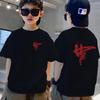 220g Roupas de Verão para Meninos, Camisetas de Algodão de Manga Curta, Moda Infantil para Meninos Médios e Grandes, Blusas de Verão Modernas para Crianças, Camisetas da Moda para Crianças