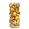Decoración Navideña 3/4/6/8cm 24 Piezas Bolas Navideñas Adornos Navideños Bolas Brillantes de Barril Bolas de Plástico Galvanizado