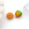 20 simulação fruta maçã banana laranja morango resina pingente chaveiro diy acessórios de pingente