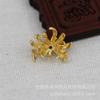 Hongxing DIY Joias Cobre 24K Cor Conservante 23*19mm Material Feito à Mão Grampo de Cabelo Acessórios Banhados a Ouro Crisântemo B537