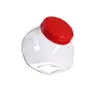 Ab-8 2500ml Envase de Plástico Transparente para Mascotas Boca Ancha Boca Inclinada Envase de Plástico para Dulces con Asa