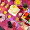 Mantel de Mesa para Fiesta de Papel de Aluminio Arcoíris Láser Rojo Rosa Láser Niña Cumpleaños Boda Fiesta Mantel Desechable Suministros