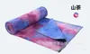 Toalla para esterilla de yoga tie-dye en stock, antideslizante profesional, resistente a la suciedad, absorbente de sudor, tela para esterilla de yoga, toalla de manta de yoga portátil para fitness