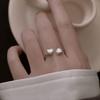 Anillo de plata de ley 925 con circonita en forma de corazón para mujer, diseño resistente a la decoloración, anillo de amor, anillo de viento frío de nicho, venta al por mayor