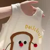 Macacão de Ombro Largo de Verão Roupas de Bebê Sem Mangas Fino Fofo Macacão de Bebê Macacão de Engatinhar Recém-nascido Roupa de Verão
