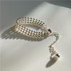Fan Zhiqiao Coreano-estilo Red Book ins Simple 925 Sterling Silver Beads Ajustável Plain Silver Ring para Mulheres