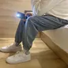 Jeans Cónicos para Hombre Primavera Verano Calle Alta Americana Marca de Moda Rectos Sueltos Estilo Coreano Ajuste Delgado de Moda Pantalones Cortos