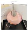 Bolso Versátil Simple de Color Sólido Retro Europeo y Americano Personalizado para Mujer 2026 Verano Nuevo Bolso de Mano Cruzado Redondo para Hombro