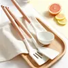 Utensilios de cocina de silicona con mango de madera, pala china de madera maciza, espátula, colador con tubo de almacenamiento, sartén antiadherente, cuchara para sopa, traje de fábrica al por mayor