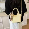 Bolso de Mano Estilo Coreano, Bolso Cubo Moderno y Sencillo, Bolso Cruzado Fresco, Bolso de Hombro de Moda Tendencia para Mujeres, Viajero, Casual