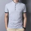 Camiseta de Manga Corta de Algodón 95% para Hombre Verano Casual Moda Cuello Media Manga Transpirable Estilo Coreano Camiseta Moderna Corta para Hombre