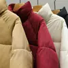 2023 nuevo abrigo acolchado de algodón de comercio exterior para mujer, abrigo corto acolchado de algodón con cuello alto, entrega de una sola pieza, abrigo cálido de invierno, ventas directas de fábrica