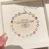 "Florescer da Primavera" Pulseira Geométrica Colorida Deslumbrante Estilo Coreano, Exquisita e Doce, Acessório de Moda de Alto Valor para Mulheres