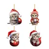 Pingente de Natal Série Gatinho Novo Transfronteiriço Cabides de Natal Decorações de Festa Pingente para Mochila Pingente para Carro