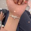 Pulseira estudante Prata Laço Sino pulseira de namoradas doce fresca pulseira de estudante presente Princesa fugitiva