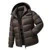 Chaqueta de Plumas para Hombre con Capucha Desmontable, Nueva Chaqueta Acolchada de Alta Gama con Relleno de Plumón de Pato, Resistente al Frío y Cálida