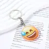 Llavero estilo Libro Rojo Pequeño con emoji, colgante de bolsa de frijol color sudor, decoración creativa de acrílico, colgante mudo