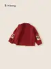 Ropa para Niños Bangxuan Nueva Ropa de Punto de Invierno Conjunto de Año Nuevo para Niños Cardigan Estilo Chino para Bebé Abrigo Suéter para Niños