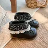 Colección Otoño 2026 Botines Individuales para Niñas Estilo Coreano Encaje Femenino Botines Tobilleros Florales Pequeños para Niños Pequeños y Niños Botas de Cuero de Princesa