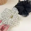 2026 Nuevo Coletero Estilo Coreano, Versión Coreana Ins Puntos Pequeños Scrunchie Esponjoso, Elegante Accesorio para el Cabello de Malla Transparente para Mujeres