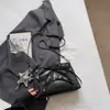 Bolsa de Ombro Plissada Estilo Ballet Nova Tendência com Laço Bolsa Transversal Casual com Corrente para Mulheres