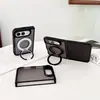 Adecuado para funda de teléfono plegable iPhone Duo, Apple 18 Fold, soporte metálico magnético de 360 grados, carcasa dura con tacto de piel, para mercados internacionales