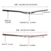Manillar recto de bicicleta de montaña ultraligero UNO plateado 31.8*640 680 720 760 800MM