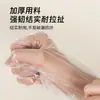 Guantes desechables, película transparente, guantes de plástico, guantes transparentes de PE, para servicio de alimentos, uso doméstico y uso comercial, con material engrosado y empaquetados individualmente