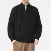 Ropa de Hombre Fengshe / 2026 Otoño-Invierno Nuevo Estilo Americano Holgado Suéter con Cremallera de Cuello Semi-Alto Top de Punto para Hombre