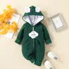Ropa con Capucha de Amor para Bebé de 0 a 2 Años Ropa de Escalada con Cremallera y Moño para Bebé Sudadera de Otoño e Invierno Mono de Fresa