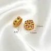 Retenção de Cor Alta Método Antigo Areia Dourada Diamante Incrustado em Ouro Contas Espaçadoras com Contas Pingente Solto DIY Manual Pulseira Pingente de Franja Acessórios