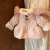 Conjunto de Ropa de Invierno para Niñas con Forro Polar, Espesor Aumentado Estilo Nuevo 2025, Chaqueta de Algodón Elegante y Cálida para Bebés Niñas, Pantalones Acampanados para Niños