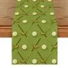 Amazon Transfronterizo Temu Runner de Mesa con Tema de Golf Clubes Verdes Decoración de Mesa de Campo de Golf Fiesta