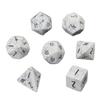Dnd Dungeons and Dragons Juego de Mesa Poliédricos Sintéticos Gema Turquesa Blanca Siete Piezas Set Z03 Dados de Juego