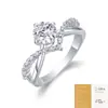 Anillo de plata S925 con moissanita, anillo cerrado, nuevo modelo más vendido, venta al por mayor desde la fuente, en stock para envío directo