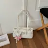 Bolsa de ombro retrô simples para mulheres, novo modelo 2026, bolsa de ombro versátil de alta qualidade estilo coreano ins moda para o dia a dia