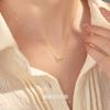 Collar digital de la suerte de plata S925 bajo el árbol baniano para mujer europeo y americano ins simple para combinar con todo sentido del diseño nicho cadena clavicular 777