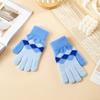 Guantes de invierno cálidos a prueba de frío para mujer a juego de colores, lindos para estudiante, para montar, con pantalla táctil, venta al por mayor, guantes de punto